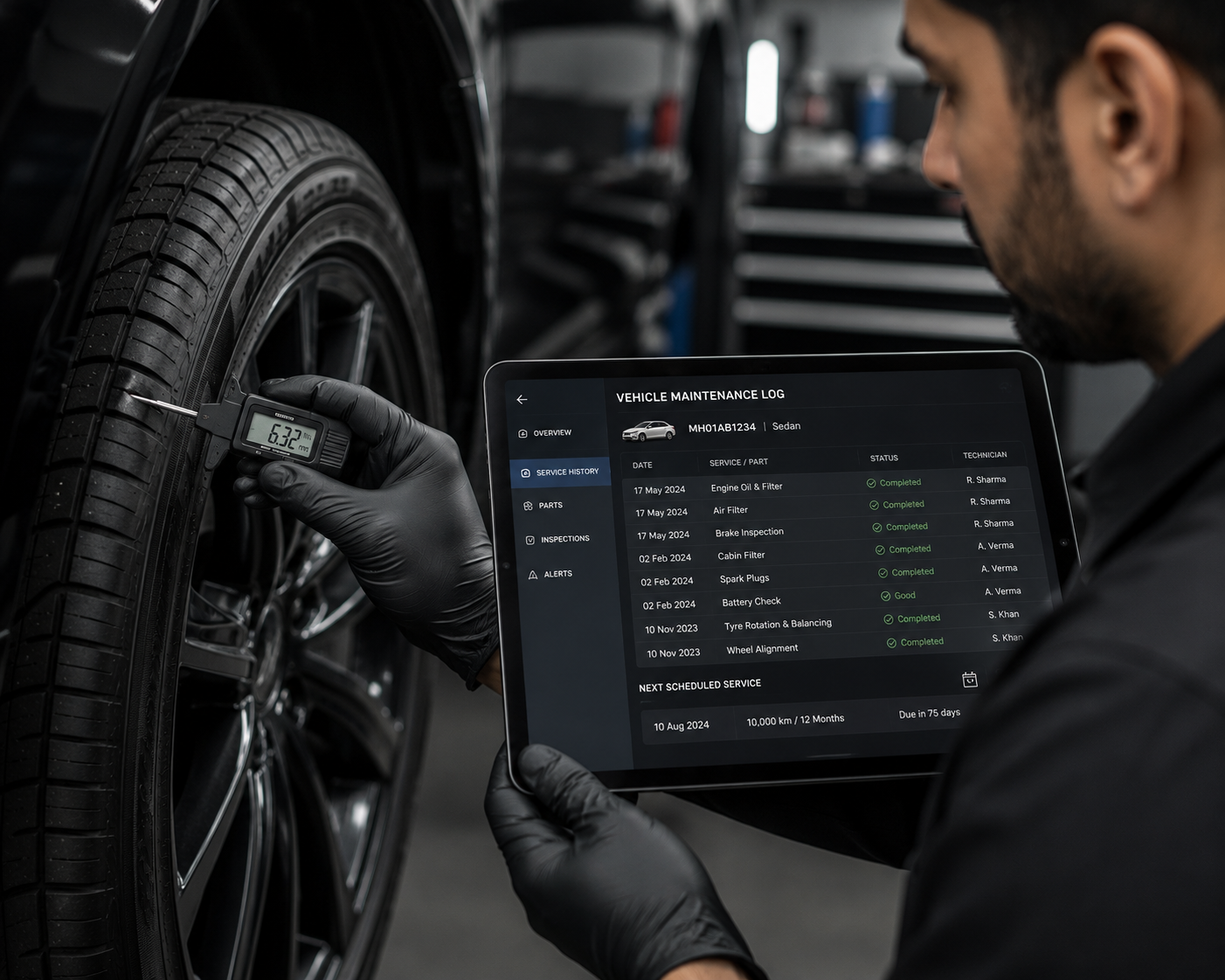 Checking Tyre Wear and Tread Depth
