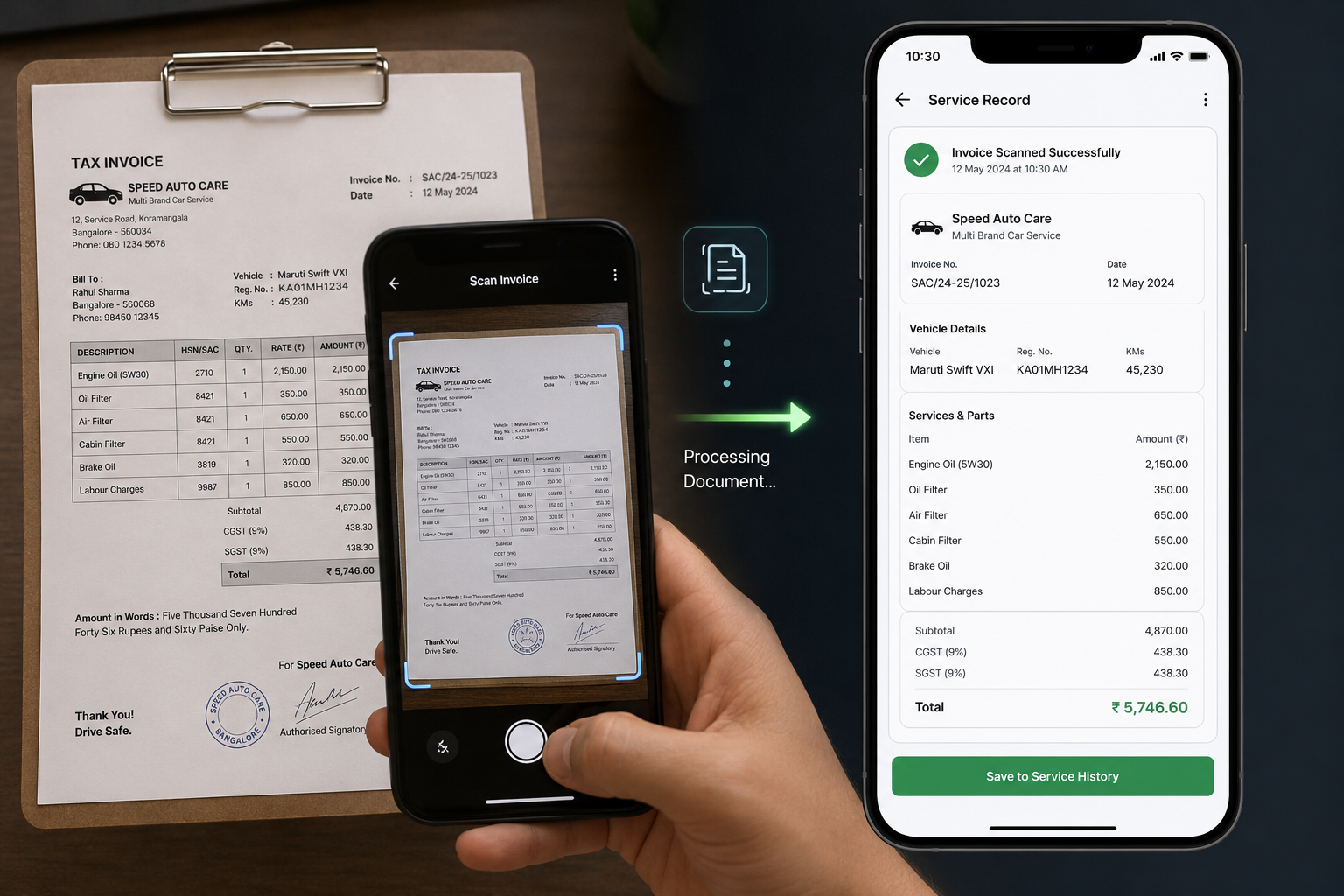 Scanning Maintenance Receipts via Mobile