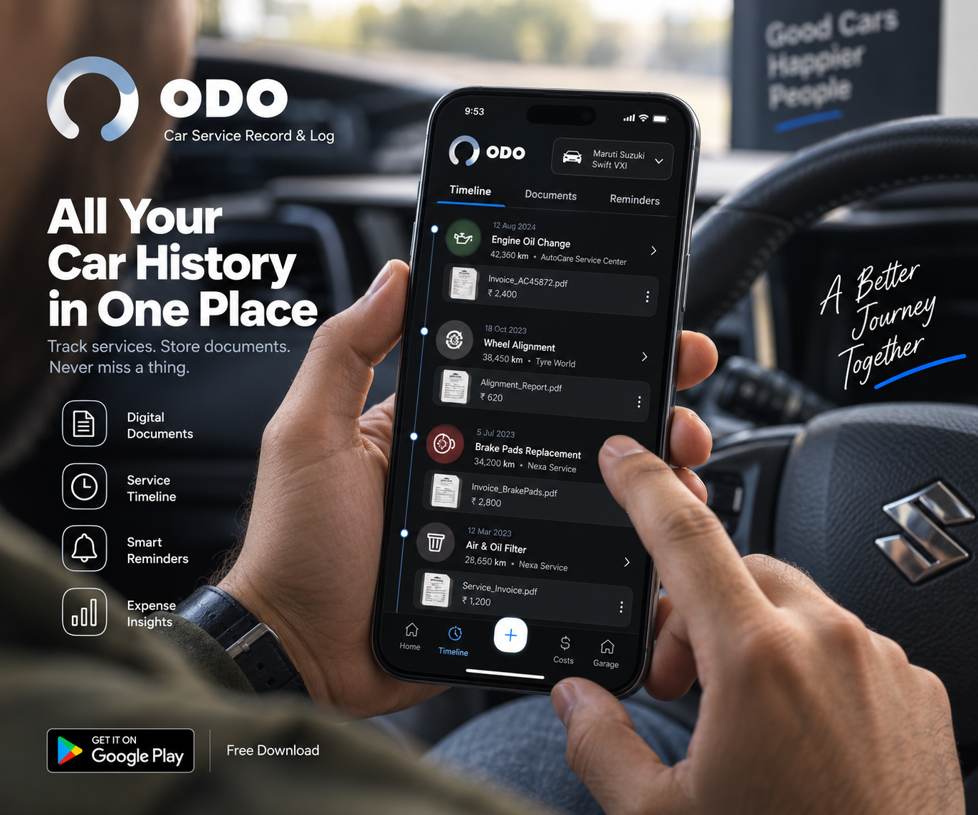 Reviewing Digital Service History on Mobile